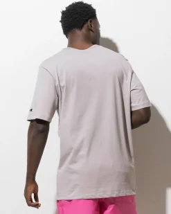 Champion Script Tonal T-Shirt Pearl Oyster Discount