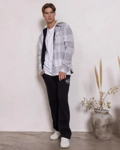 Skylark Checkout Flannel Long Sleeve Shirt Grey Check Discount