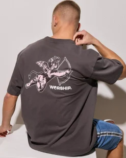 Worship Supplies Cherub T-Shirt Worn Black New