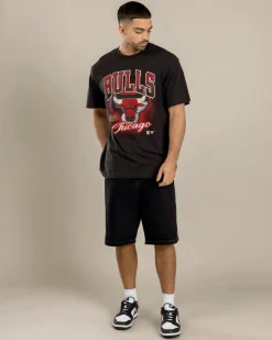 Mitchell & Ness Chicago Bulls Frame T-Shirt Faded Black Hot