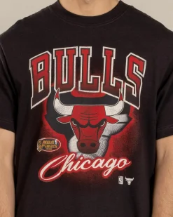 Mitchell & Ness Chicago Bulls Frame T-Shirt Faded Black Hot