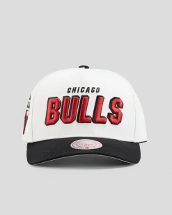 Mitchell & Ness Chicago Bulls Pro Pinch Snapback Cap Vintage White/black Sale