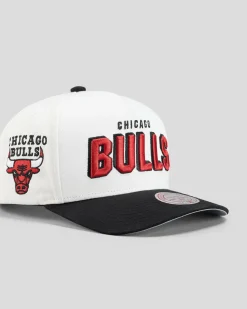 Mitchell & Ness Chicago Bulls Pro Pinch Snapback Cap Vintage White/black Sale