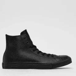 Converse Chuck Taylor All Star Leather Hi-Top Shoes Black Monochrome Online