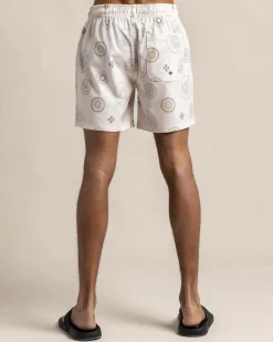 Jacks Circuit Elastic Waist Board Shorts White Outlet