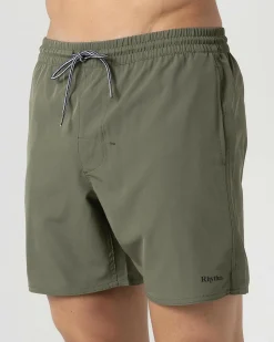Rhythm Classic Beach Shorts Olive Clearance