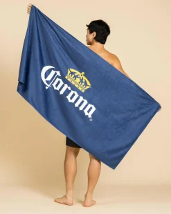 Corona Classic Beach Towel Navy