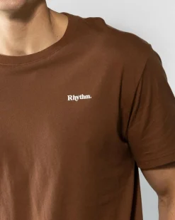 Rhythm Classic Brand T-Shirt Chocolate Hot