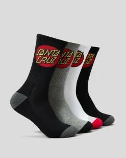 Santa Cruz Classic Dot Crew Socks 4 Pack Multi Best