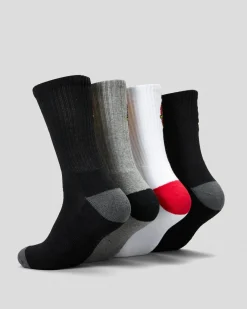 Santa Cruz Classic Dot Crew Socks 4 Pack Multi Best