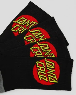 Santa Cruz Classic Dot Crew Socks 4 Pack Black Online