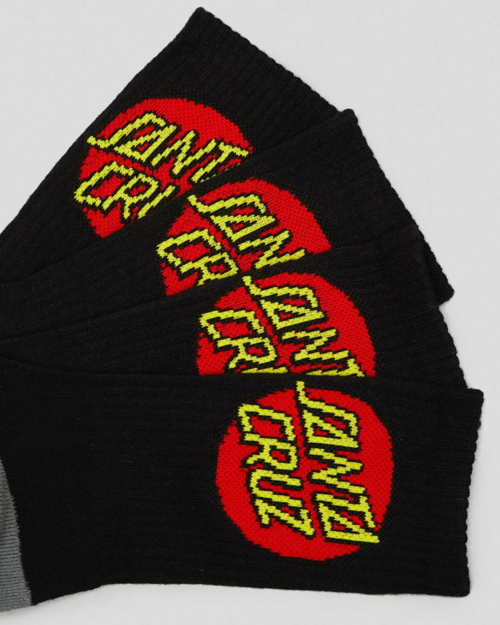 Santa Cruz Classic Dot Crew Socks 4 Pack Black Online