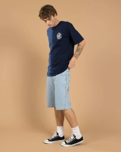 Santa Cruz Classic Dot Denim Carpenter Shorts Light Indigo Sale