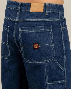 Santa Cruz Classic Dot Denim Carpenter Shorts Rinsed Indigo Online