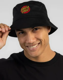 Santa Cruz Classic Dot Patch Bucket Hat Black Sale