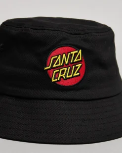 Santa Cruz Classic Dot Patch Bucket Hat Black Sale
