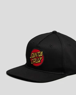 Santa Cruz Classic Dot Patch Cap Black Discount