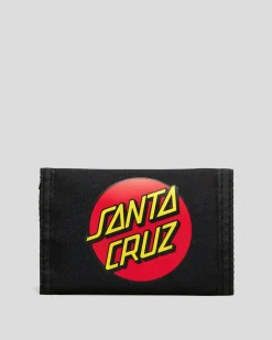 Santa Cruz Classic Dot Trifold Wallet Black Best