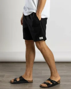 Rhythm Classic Linen Jam Shorts Vintage Black Clearance