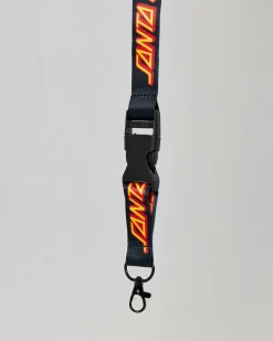 Santa Cruz Classic Strip Lanyard Black Clearance