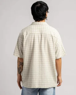 Rip Curl Classic Surf Check Short Sleeve Shirt Bone New
