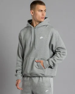 Nike Club Fleece Hoodie Dk Grey Heather/lt Smoke