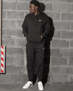 Nike Club Fleece Hoodie Black/black/white Hot