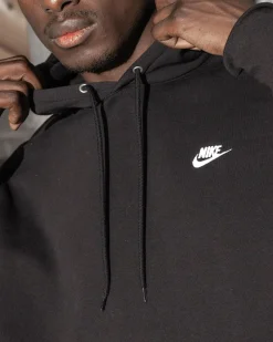 Nike Club Fleece Hoodie Black/black/white Hot
