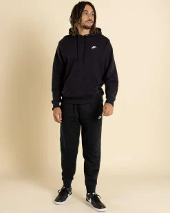 Nike Club Fleece Hoodie Black/black/white Hot