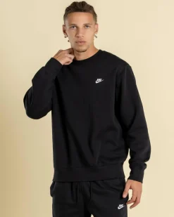 Nike Club Fleece Sweatshirt Black/white Best