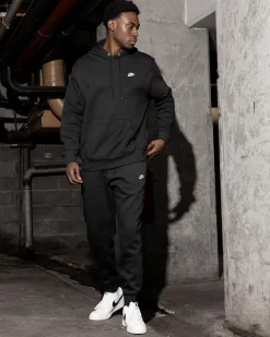 Nike Club Fleece Track Pants Black/black/white Discount