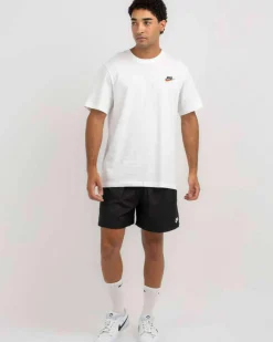 Nike Club Flow Shorts Black/white Hot