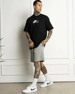 Nike Club Knit Shorts Dk Grey Heather/white Outlet