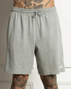 Nike Club Knit Shorts Dk Grey Heather/white Outlet