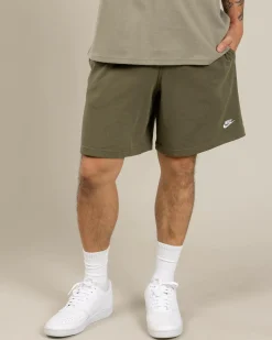 Nike Club Knit Shorts Medium Olive/white Online