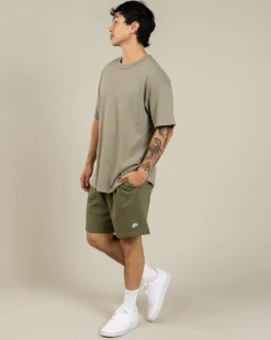 Nike Club Knit Shorts Medium Olive/white Online