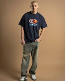 Rusty Coach Carter Heavy T-Shirt Navy Blue Clearance