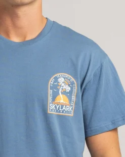 Skylark Coastal Rush T-Shirt Slate Blue Clearance