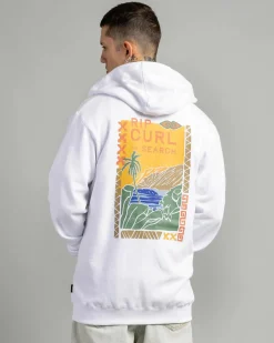 Rip Curl Cody Welsh Zip Thru Hoodie White Hot