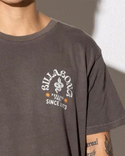 Billabong Coiled Premium T-Shirt Dark Brown