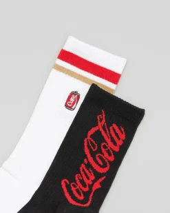 FOOT-IES Coke Can Sneaker Socks 2 Pack White/black