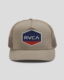 RVCA Commonwealth Curved Trucker Cap Mushroom Best