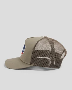 RVCA Commonwealth Curved Trucker Cap Mushroom Best