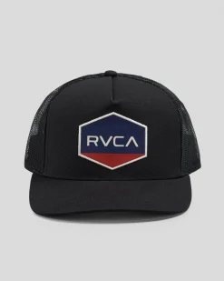 RVCA Commonwealth Curved Trucker Cap Black Outlet
