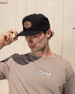 RVCA Commonwealth Deluxe Snapback Cap Black Hot