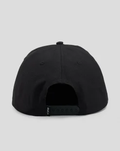 RVCA Commonwealth Patch Snapback Cap Black New
