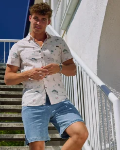 Salty Life Comprise Elastic Waist Shorts Blue New