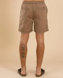 Lucid Conclude Elastic Waist Shorts Tan Online