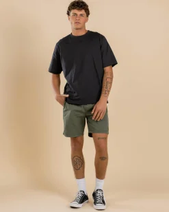 Lucid Conclude Elastic Waist Shorts Olive