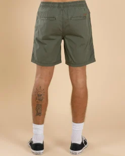 Lucid Conclude Elastic Waist Shorts Olive